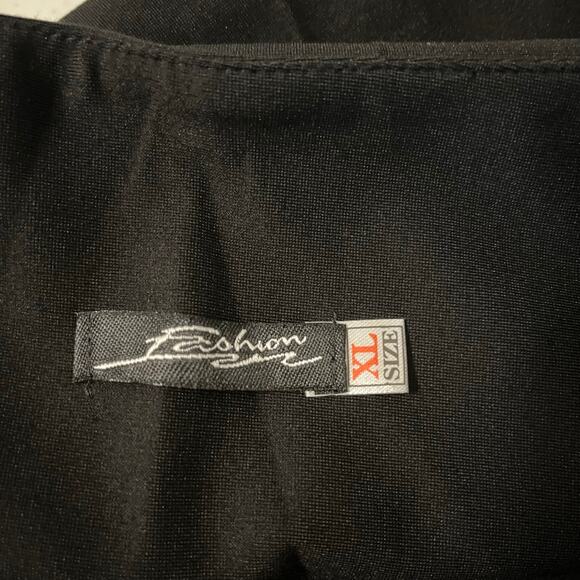 New Fashion Women's Low Rise Chain Detail Pants in Black/Gold Size XL - Picture 5 of 7